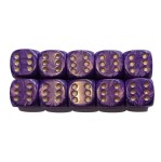 22mm Pearl Spot Dice - Pack of 10 Purple